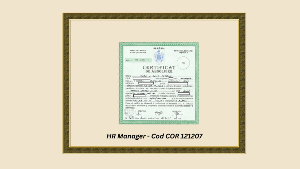 HR Manager Certificare
